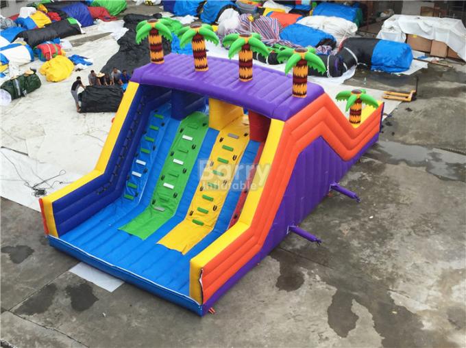 Long Blow Up Obstacle Course / Plato 0.55mm PVC Inflatable Barriers
