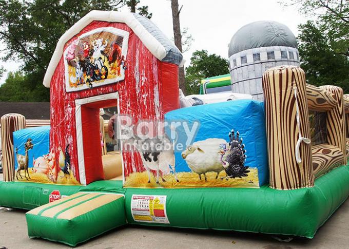 Outdoor Playground Giant Farmyard Toddler Obstacle With Logo Printing