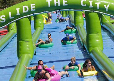 Giant Inflatable Slide Outdoor Inflatable City Water Slide For Adult Amucement