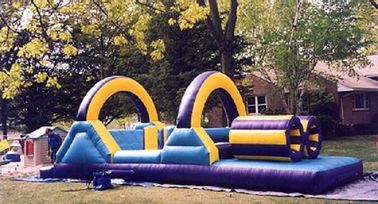 Backyard Colorful Inflatable Bouncy Obstacle Course Eco - Friendly