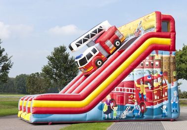 Double Lane Brandweer Commercial Inflatable Slide Waterproof Inflatable Castle Slide