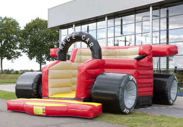 Race Car Kid Inflatable Bouncers Funny Jumping Pvc Tarpaulin Material