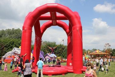Safe 4 Person Adult Inflatable Games Red Inflatable Bungee Jumping