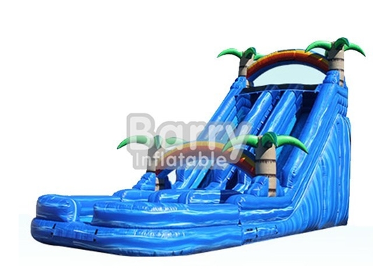 0.55mm Pvc Tarpaulin Inflatable Water Slides Jungle Theme Slip Slide Water Slide