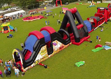 Outdoor Obstacle Course Game For Playground , Boot Camp Inflatable Obstacle Course