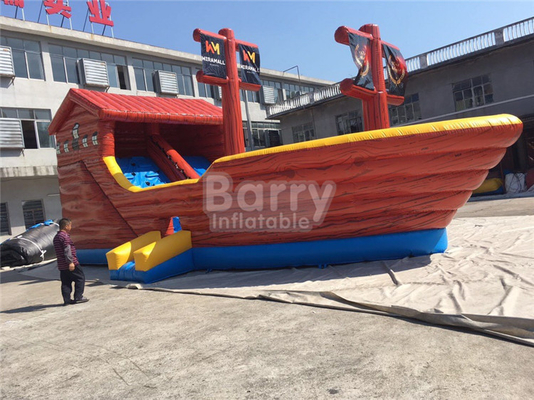 Pvc Combo Pirate Ship Boat Inflatable Bounce House Slide For Party