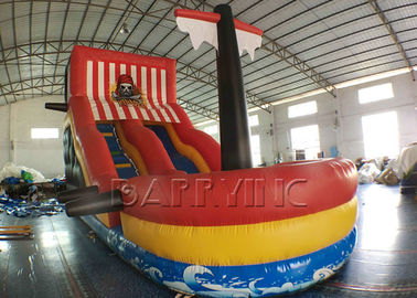 Red Inflatable Pirate Boat / Inflatable Pirate Ship Fun City Inflatable Playground