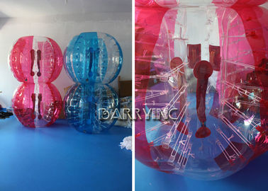 Outdoor Inflatable Kids Toys 1.8M TPU Material Half Blue Bubble Ball / Red Bubble Balls