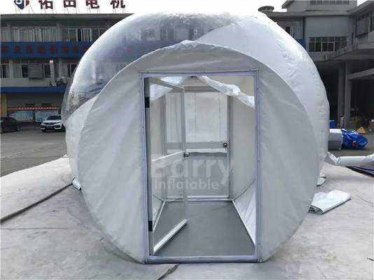 Hotel Bathroom Inflatable Clear Dome Bubble Tent 2 Room Single Tunnel House