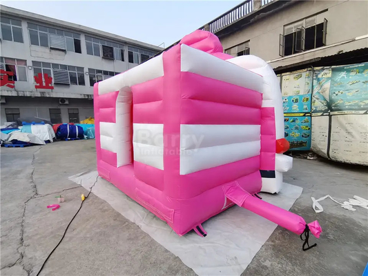 Tarpaulin Blow Up Bounce Houses Ice Cream Stand Booth Small Inflatable Car Jumping Bouncer For Kids