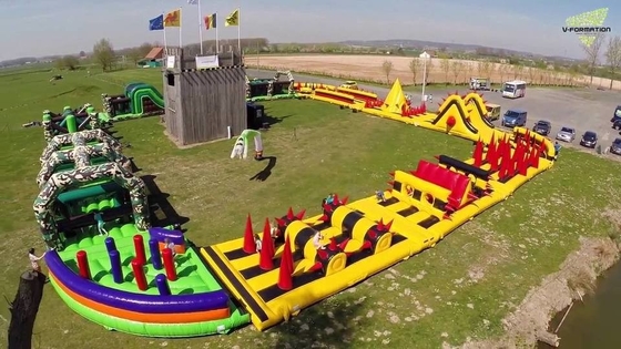 Eco Friendly PVC Obstacle Course Bounce House For Adults 5k Inflatable Obstacle Course Races