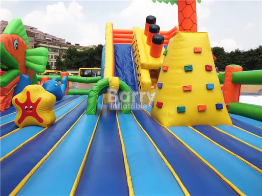 OEM Outdoor Inflatable Playground For Kids Climb And Slide Combo Playland Giant Bouncy Castles
