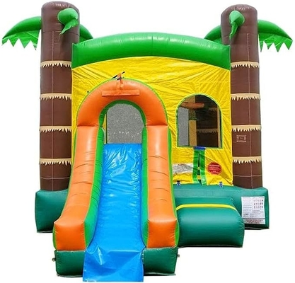 Animal Theme Inflatable Bounce House With Slide For Childrens Bouncy Castle