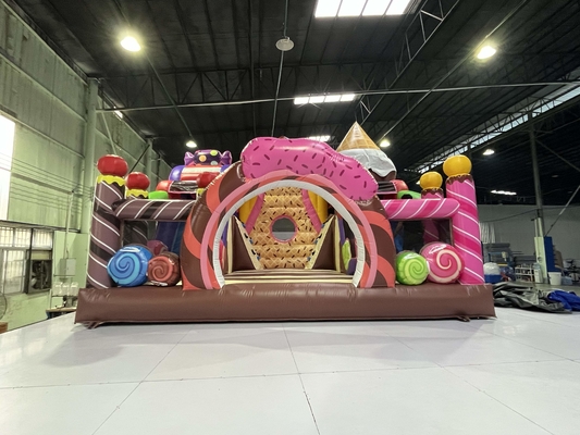 PVC Kids Custom Inflatable Jumpers Rent Inflatable Bounce House Sugar Theme