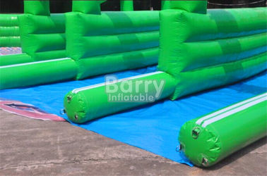 Crazy Fun Green Inflatable City Slide Big Inflatable Slides For Street / Road