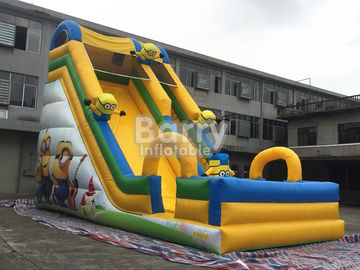 Commercial Inflatable Bounce Slide Outdoor Small Minions Inflatable Slide For Kids