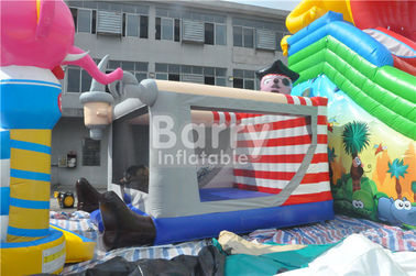 Outdoor / Indoor Pirate Kids Inflatable Bouncer Jumping Houses Fade Proof