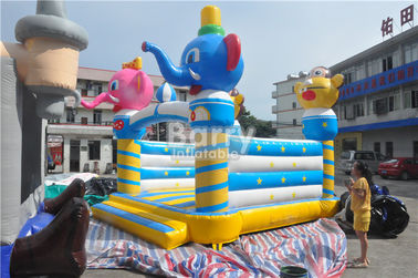 Commercial Inflatable Bouncer Animal Elephant Space Moonwalk For Home / Playground