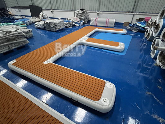 Depend On Size Capacity Inflatable Floating Dock Custom Made E Shape Inflatable Jet Ski Dock