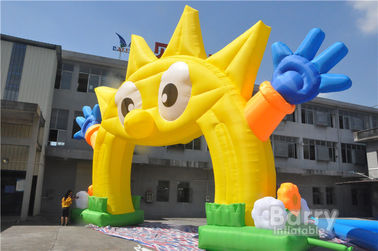 Cartoon Shape Yellow Inflatable Arches For Advertising / Inflatable Entrance Arch For Event