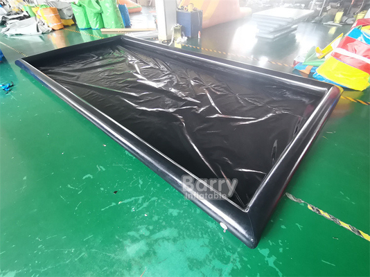 Airtight PVC Portable Inflatable Vehicle Wash Mats Black Inflatable Car Wash Containment Mat Water Collector For Truck