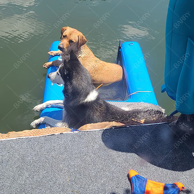 Custom LogoInflatable Boat Dog Ladder Climb Ramp Platform Inflatable Water Ramp For Dog