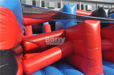 Hot Red 5K Insane Inflatable Obstacle Course For Running Race , Sling Shot 5K Inflatable Obstacles