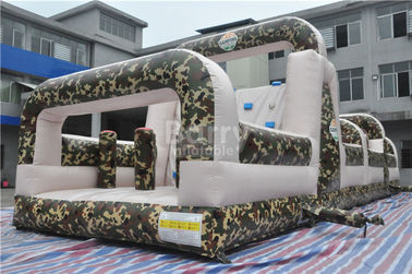 Giant Boot Camp Assault Challenging Inflatable Bounce House Obstacle Course