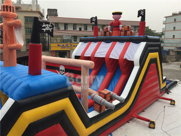 Great Race Pirate Ship Inflatable Outdoor Obsatcle Course for Adults / Kids