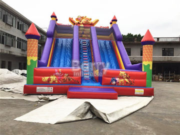 Professional Double Lanes Bear Kid Inflatable Slide 12*8*8m Or Customized