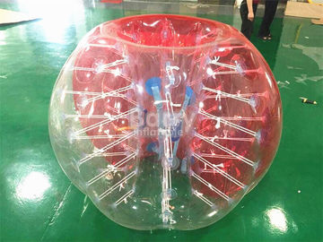Red Clear Outdoor Inflatable Toys For Adults / Human Water Bubble Ball