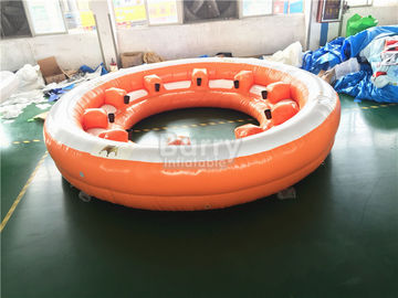 Amazing Inflatable Water Platform Island Water Toys 10 People Inflatable Floating Sofa With Coffe Cup