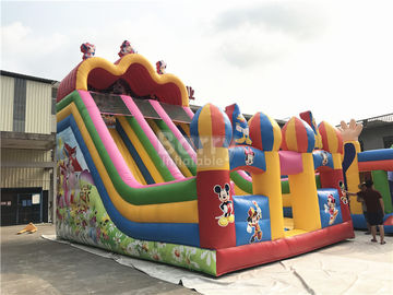 Customized Mickey Mouse Inflatable Jumping Castle Slide For Backyard