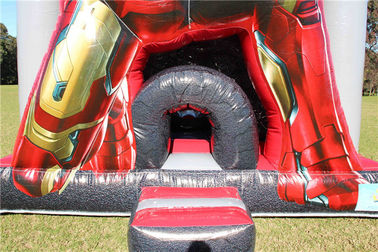 Waterproof 0.55mm PVC Inflatable Iron Man Jumping Castle 5 x 4 x 5m Customized