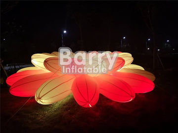 Pretty Lighting Decoration Inflatable Advertising Products / Inflatable LED Flower Chain For Wedding Party
