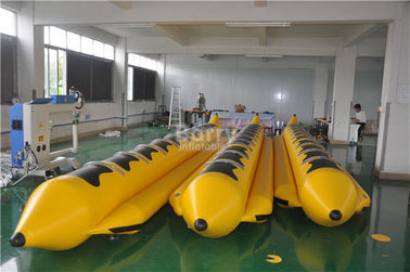 Yellow Inflatable Banana Boat PVC Tarpaulin Water Toys For Water Park
