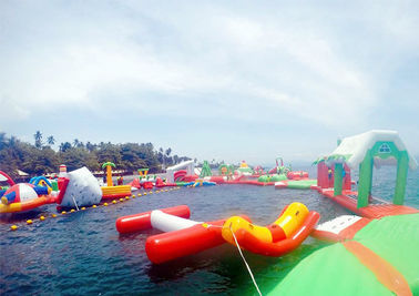 Island Inflatable Water Park , Fantastic amusement parks For Commercial Event