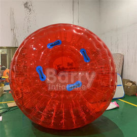 Red Outdoor Inflatable Toys 0.8mm PVC / TPU Dia 2.5m 3m Grass Inflatable Zorb Ball