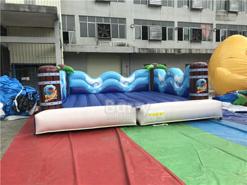 Double Inflatable Sports Games / Inflatable Surf Simulator With Mattress Mechanical Surfboard