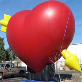 Standing LED Wedding Party Decoration Inflatable Advertising Products , Large Inflatable Red Heart