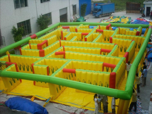 Waterproof Inflatable Bounce House Maze Outdoor Playground Equipment