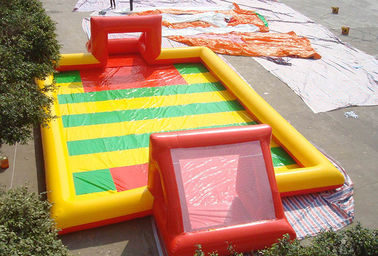 Amazing Sport Game Inflatable Football Field , Colorful PVC Inflatable Football Game Field