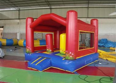 ODM Red Outdoor Games Inflatable Blow Up House Bouncer With Raincover