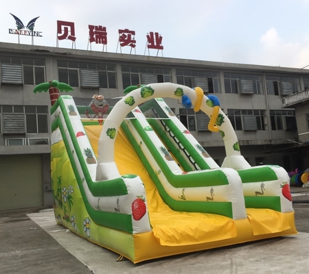 Waterproof Kids Playground Blow Up Water Slides Animal And Fruit Theme
