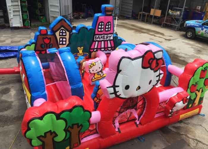 Hello Kitty Inflatable Toddler Playground With Slide , Commercial Adult