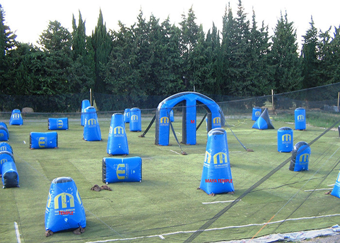 Funny Inflatable Sports Games Blow Up Paintball Bunkers Rental EN14960
