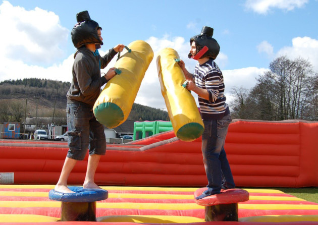 inflatable gladiator game
