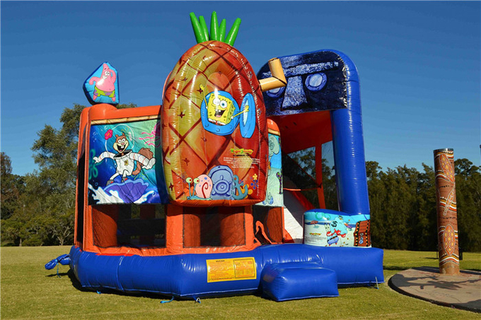 inflating bouncy castle