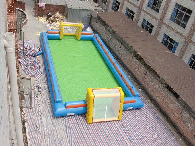 Exciting Water Inflatable Soccer Field , Football Inflatable Soap Court