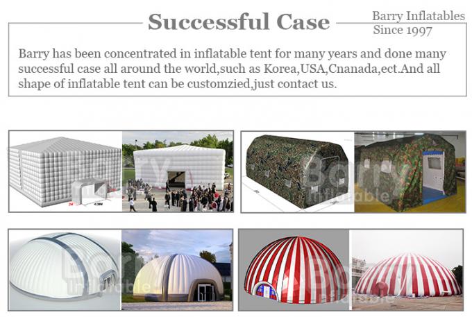 20*10*6m Customized White Inflatable Party Tent Silk Screen Printing 1